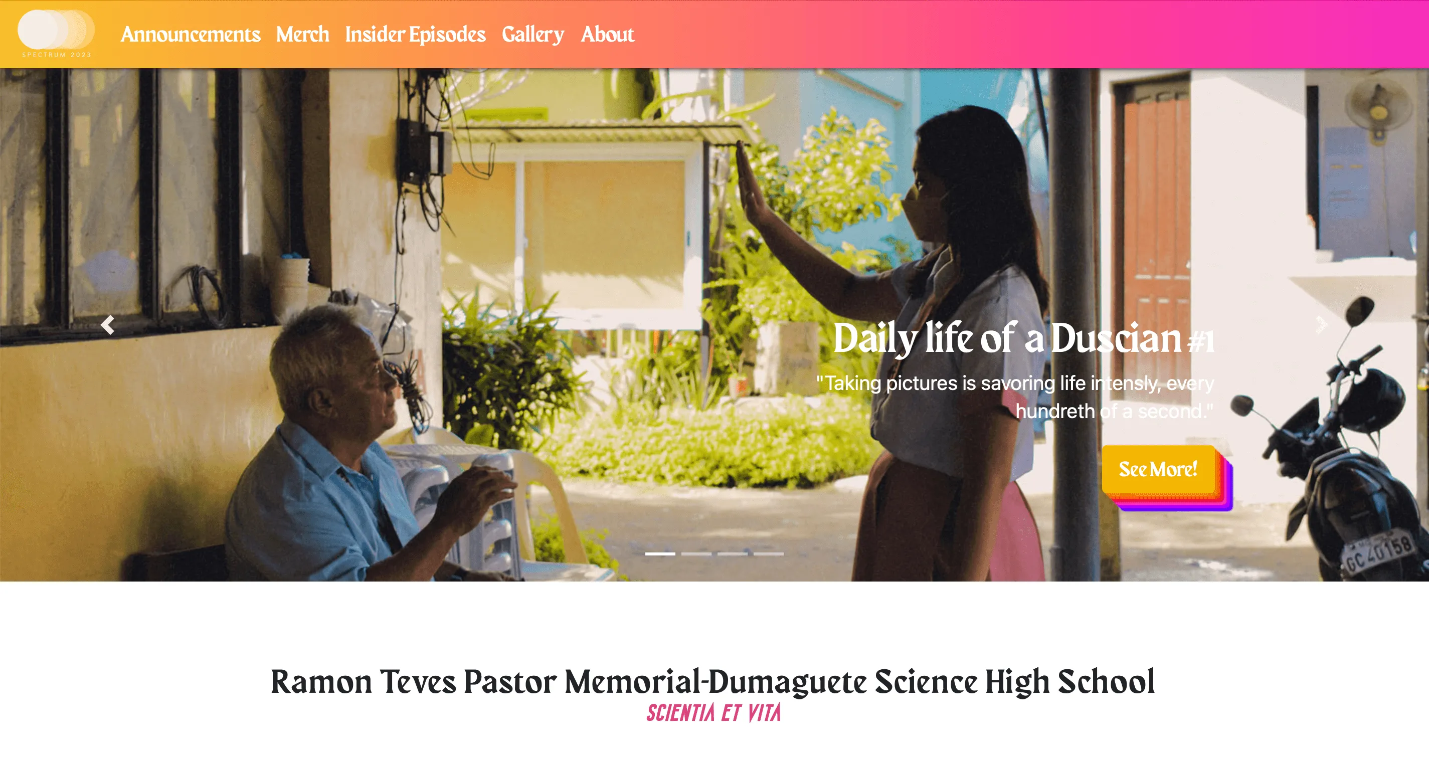 Spectrum 2023 Website